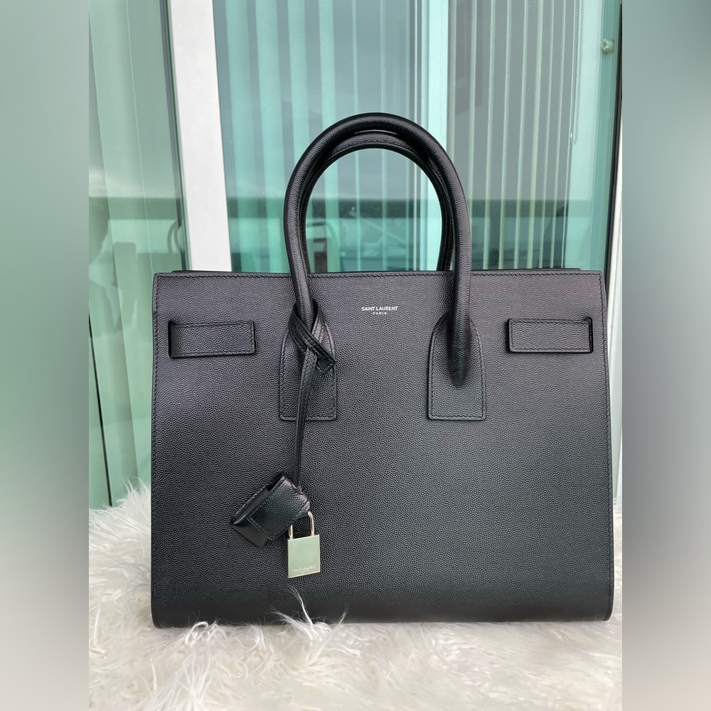 Saint Laurent YSL Sac de Jour Small Grained Leather Bag